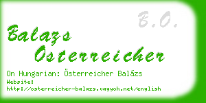 balazs osterreicher business card