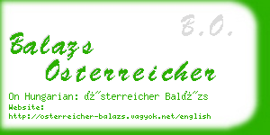 balazs osterreicher business card